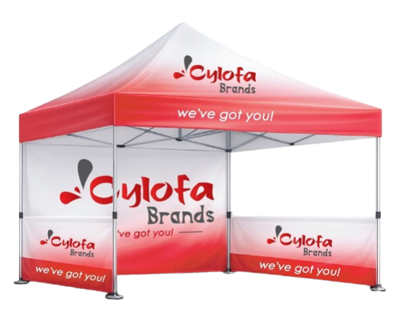 Cylofa Brands branded canopy tent mockup